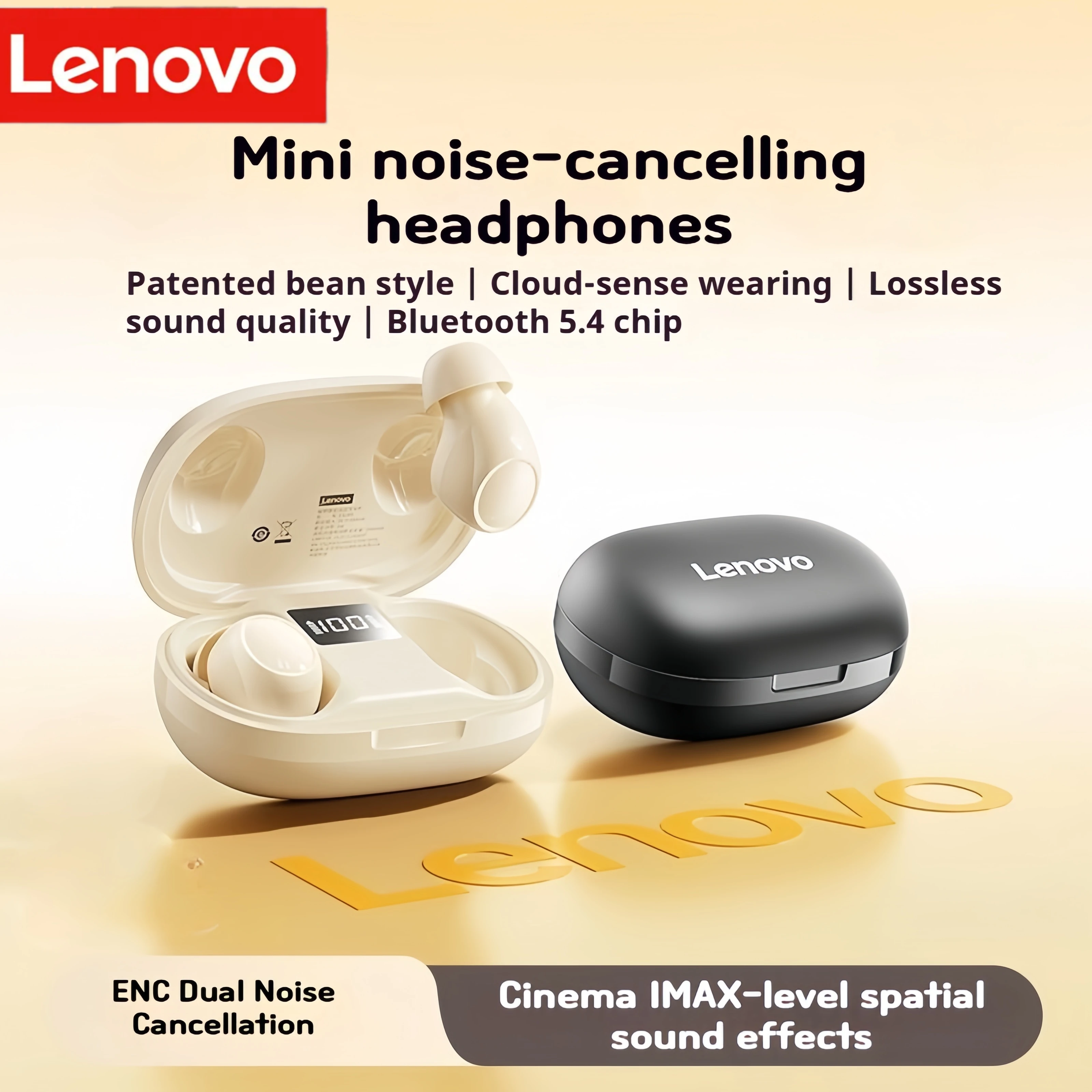 

Lenovo EA289 Bluetooth earphones, ENC noise cancelling earphones, 28 hour long battery life, sports sweat proof and waterproof
