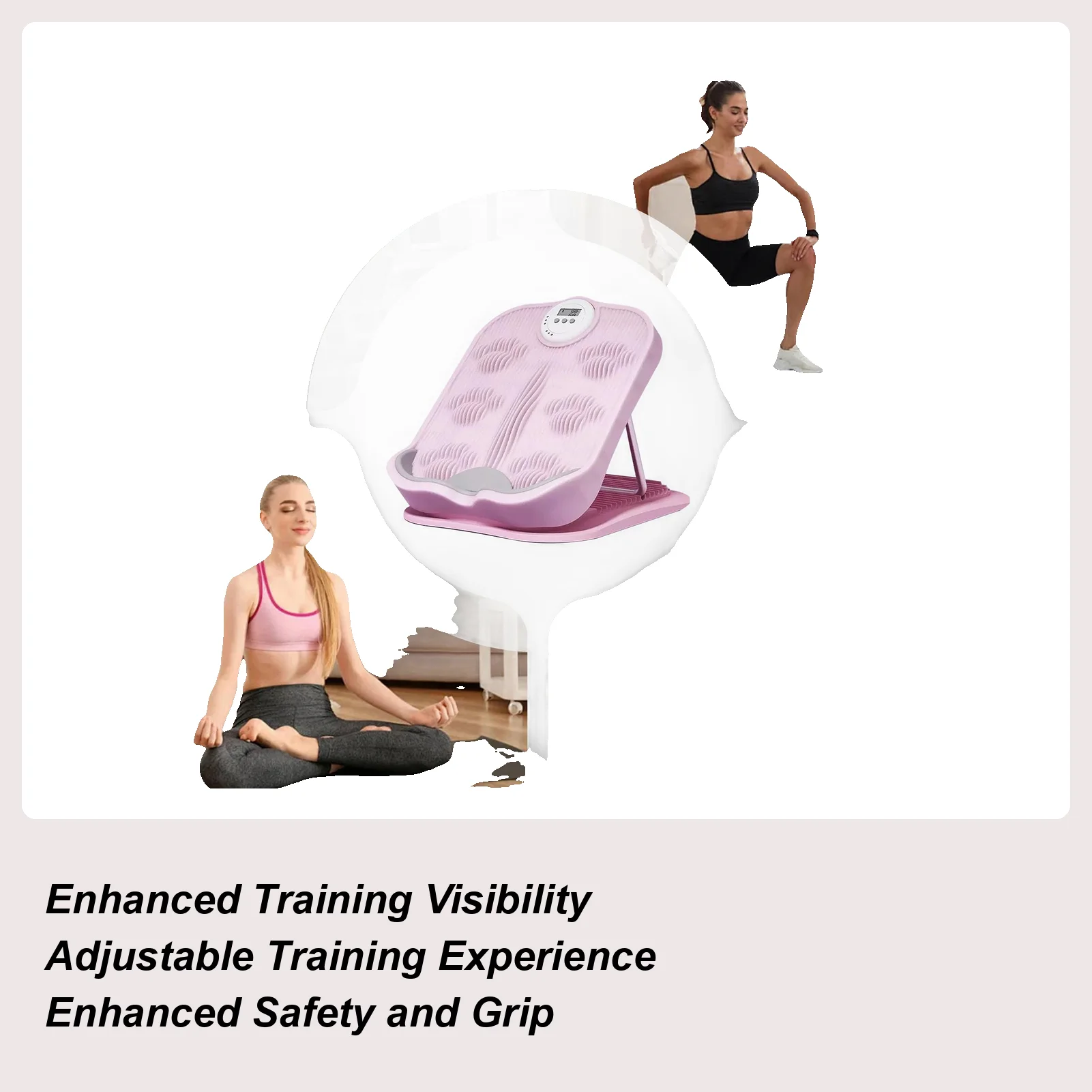 Tabla elástica para pantorrilla, tabla de ejercicio profesional portátil de 18 niveles con cuña para sentadillas, para adultos, principiantes, hombres y mujeres, entrenamiento