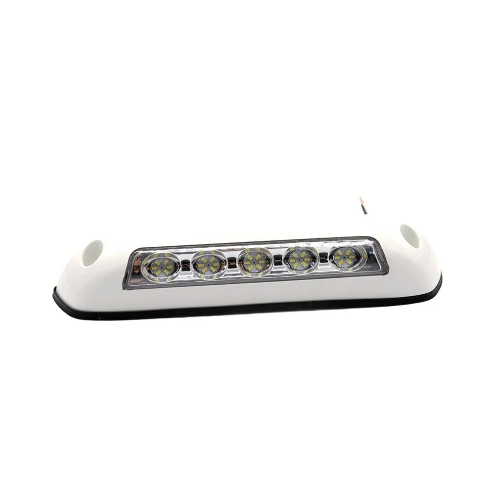RV Awning LED Light Bar 12V DC for Campervan Travel Trailer Cargo Compartment Outdoor Lighting 5LED White 6000K