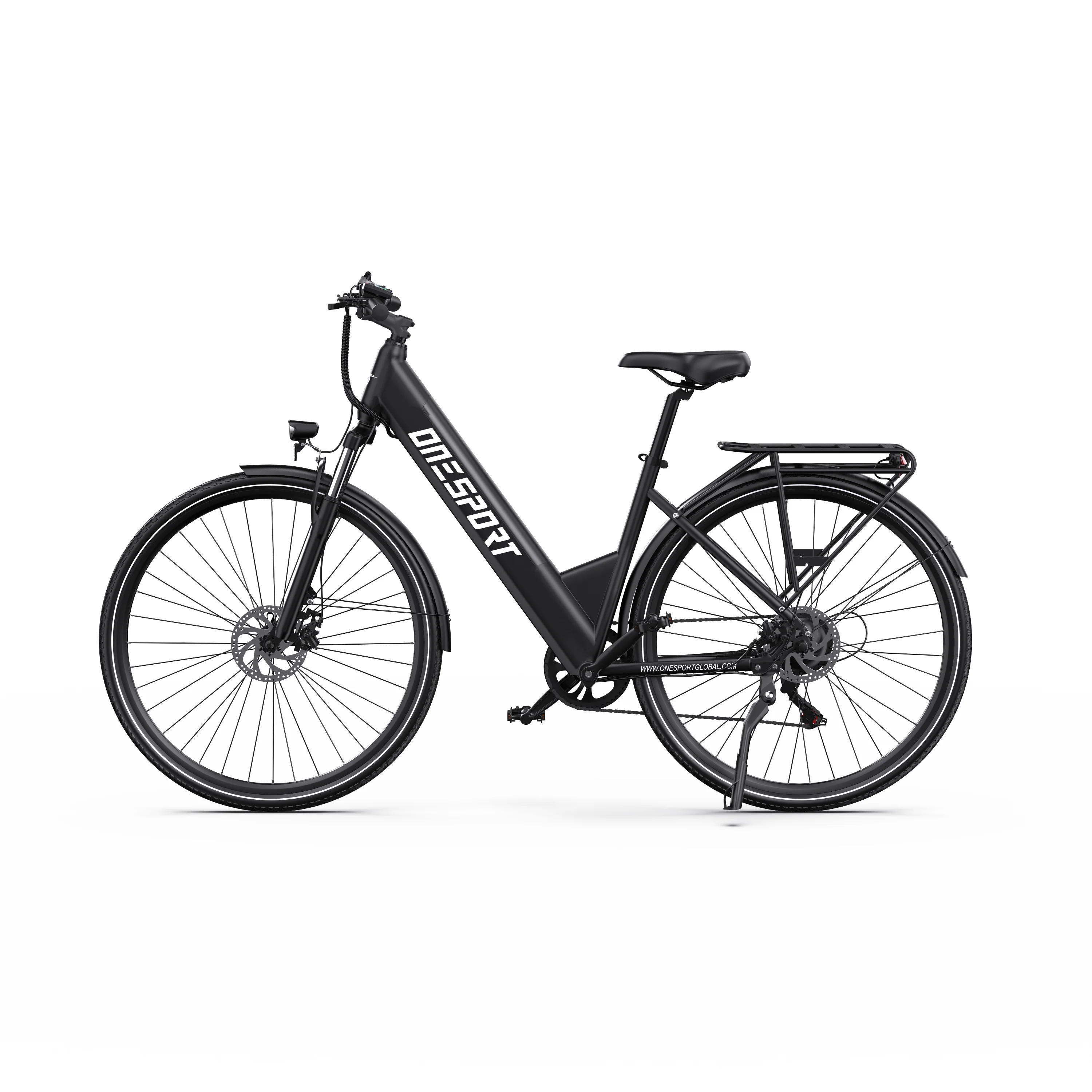 Bicicleta Eléctrica ONESPORT OT12 250W 36V13AH 25KM/H Alcance Máximo 40-65KM Neumático de Goma de 27.5'' Bicicleta Eléctrica Urbana