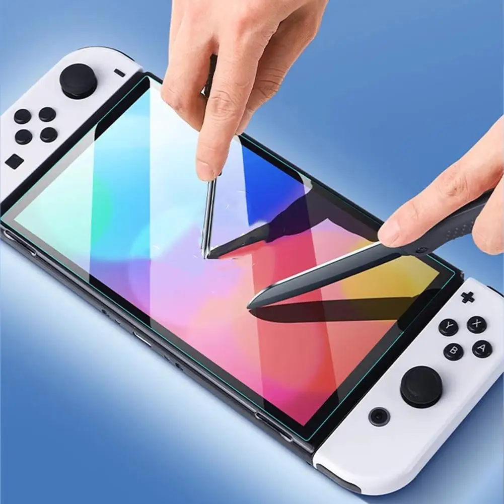 Untuk Switch 2 Pelindung Layar Kaca Tempered Penjajaran Otomatis HD Instalasi Bebas Gelembung Bening Film Bebas Debu Antigores 9H Ki S7H0