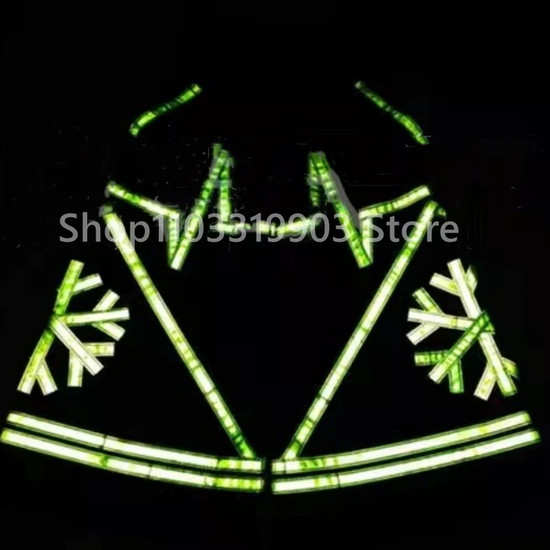 Phat Shuffle Pants Cool Snow Pattern Reflective Strip Ghost Step Fluorescent Night Vision Pants Bell-bottoms Death Trousers 2024