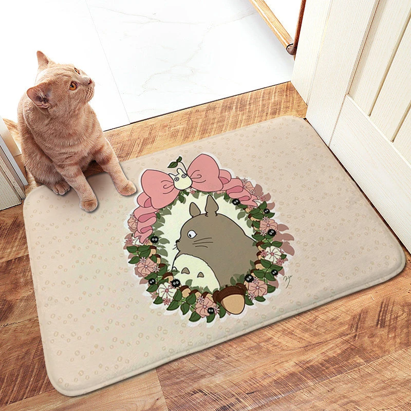 Bathroom Rug Z-TOTOROs Aesthetic Children's Bedroom Carpet Home Entrance Mat for Hallway Entrance Door Doormat Living Room Foot