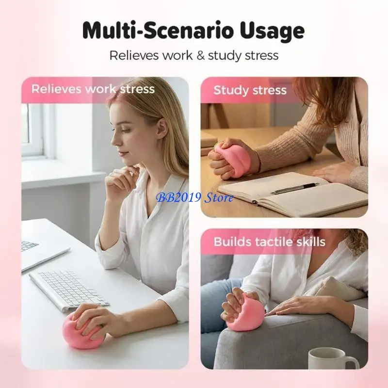 Q0KB Realistic Peach Squeeze Toy Stretchy Design Hand Therapy Anxiety Relief