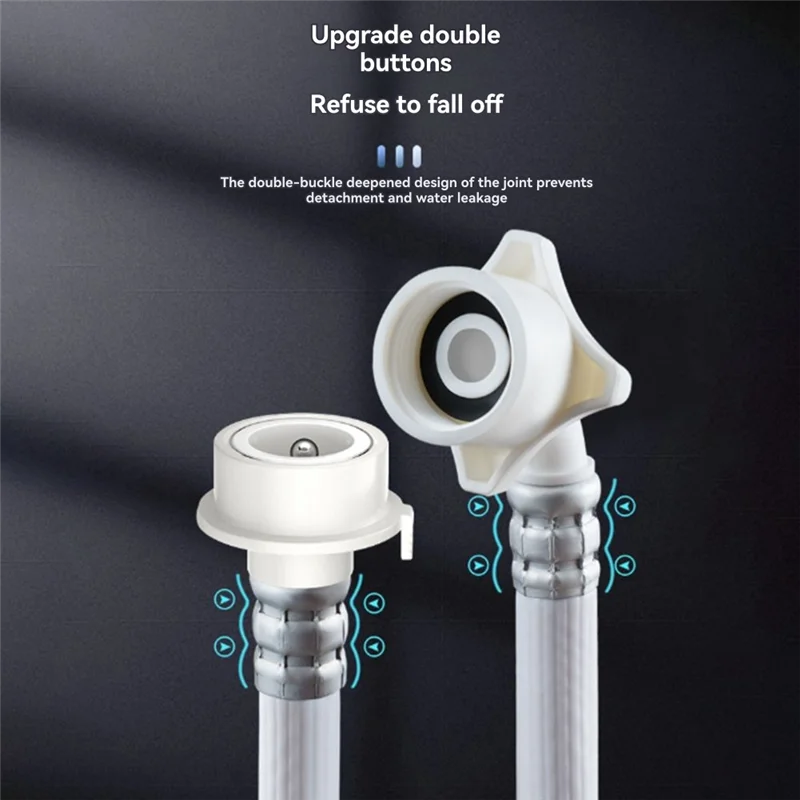【Hot Price】PVC Universal Washer Machine Water Inlet Hose Pipe Connector Tube White Color Long Length 2M
