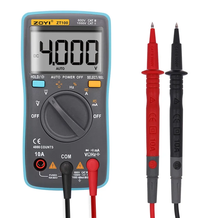 zoyi Digital Multimeter ZT98 ZT100 ZT101 ZT102 Ammeter Voltmeter Resistance Frequency backlight Meter voltage Diode Frequency