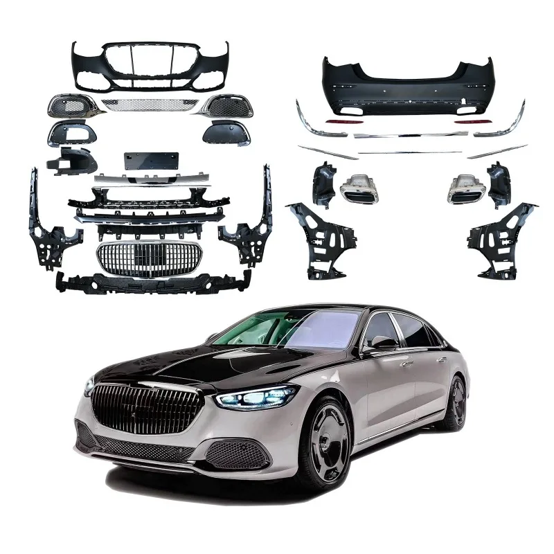 Front bar and rear bar middle net, suitable for W223 upgrade large bracketing kit