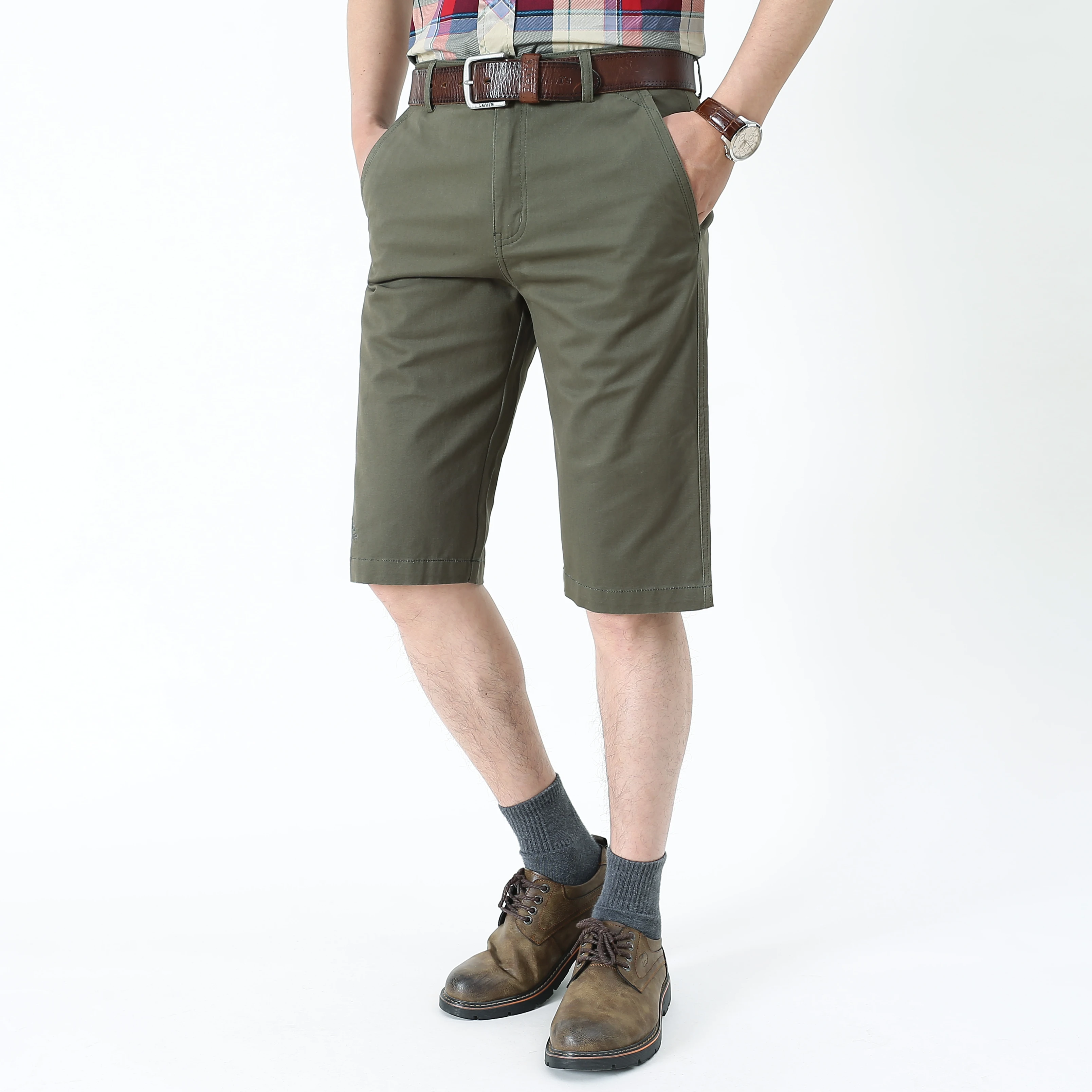 

Mens Outdoor Military Cotton Shorts Beach Multi Pocket Shorts Man Spring Casual Joggers Shorts Male New Summer Men Cargo Shorts