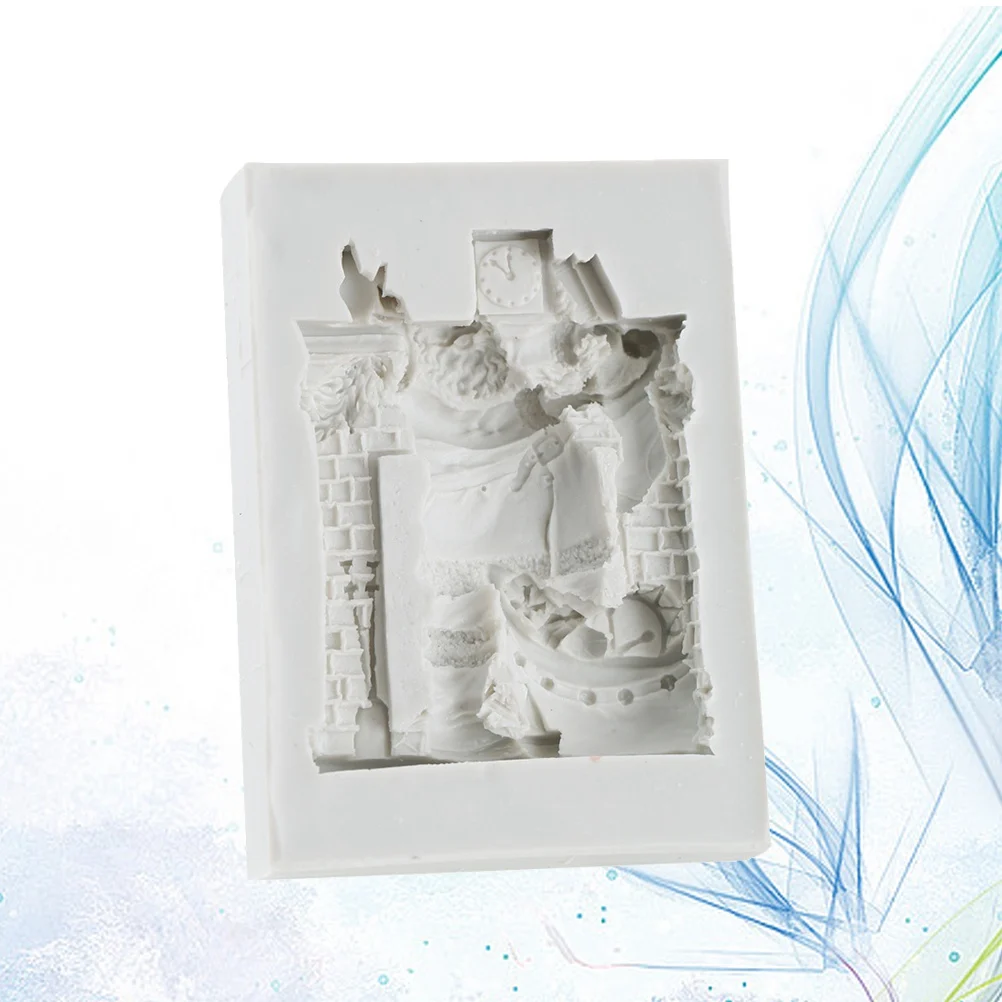 

Christmas Serie Chocolate Mold Santa Shape Silicone Baking Tray Dishwasher Safe Non toxic Cake Jelly Soap DIY molds