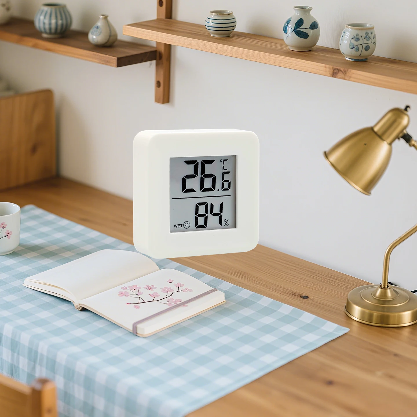 Mini Indoor Home Use Temperature Humidity Meter Baby Room Digital Display Wall Mounted Electronic Thermometer