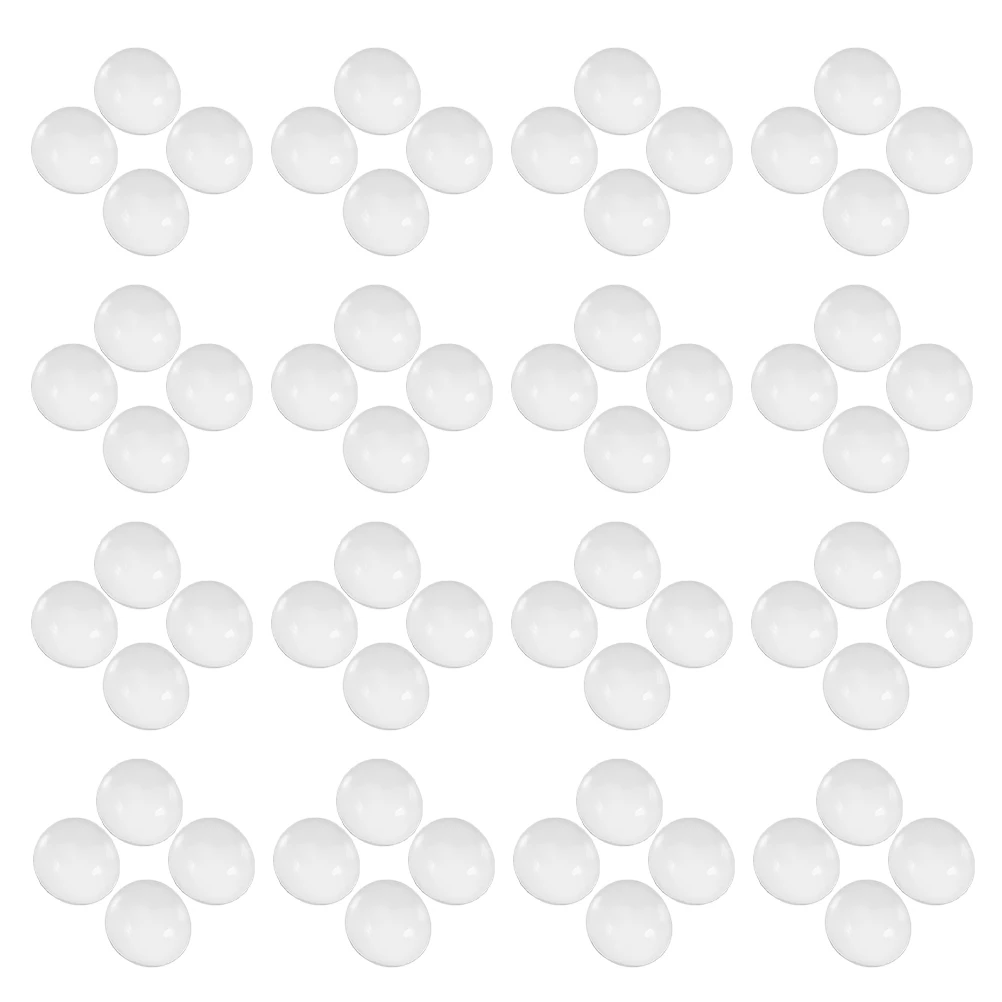 

200Pcs Decorative Glass Pebbles 12-14mm Flat Polished Clear Beads Aquarium Vase Filling Garden Stones Glass Pebbles for Vases