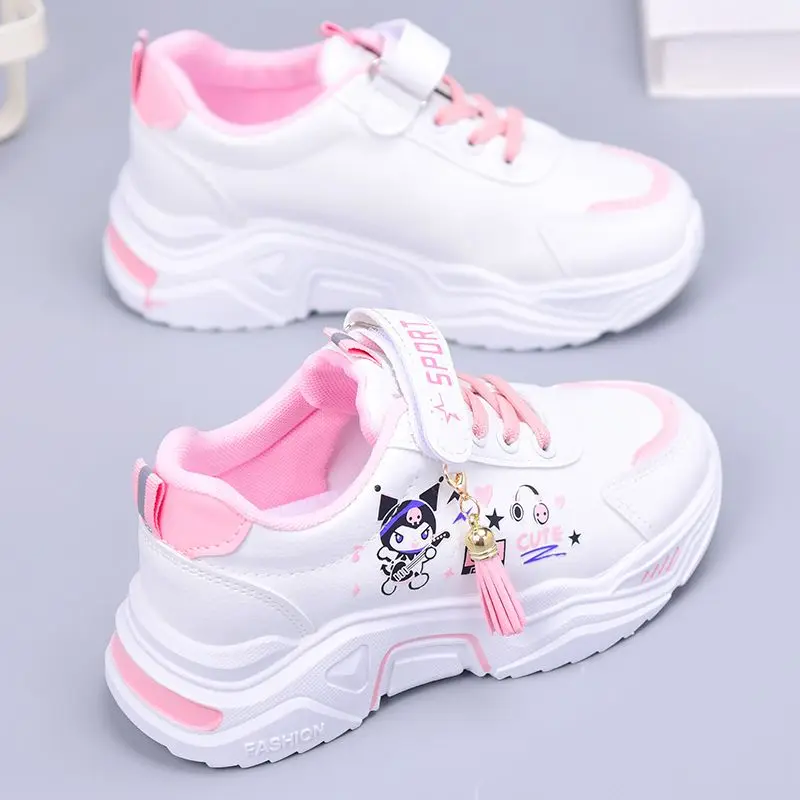 Zimowe dziewczęce buty sportowe Cartoon Anime Kuromi Frozen Anna Princess Sneakers Autumn Outdoor Casual Shoes Rozmiar 30-40