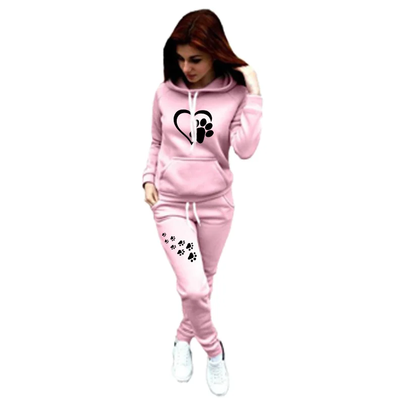 Autumn And Winter Womens Tracksuits Jogging Suits Sports Wear Fashion Hoodie Set Trending Track suits Hoodie+Sweatpants 2 pcs