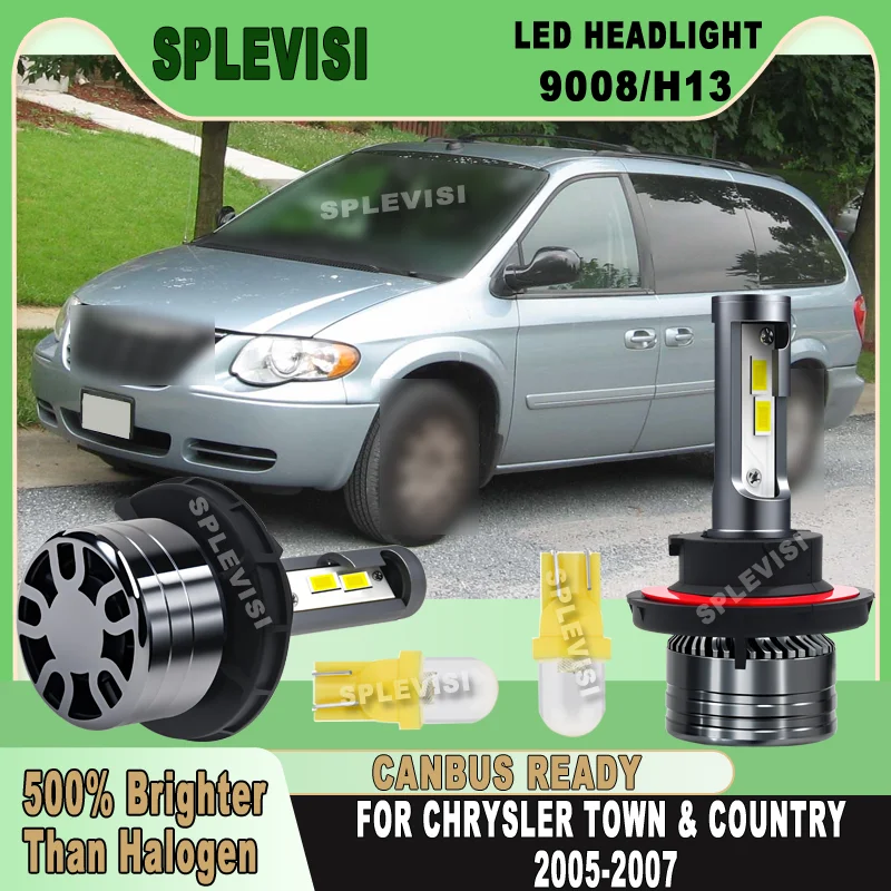 Off-road Vibration-resistant Beam Worry-Free 2-year Warranty 6000K 9008 LED HEADLIGHT For Chrysler Town & Country 2005 2006 2007