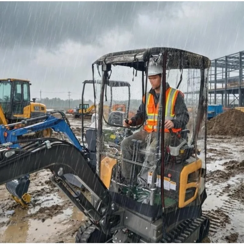 

Fit For Bobcat 17 20 Mini Excavator Car Cover Warm Awning Thickened Pvc Windproof