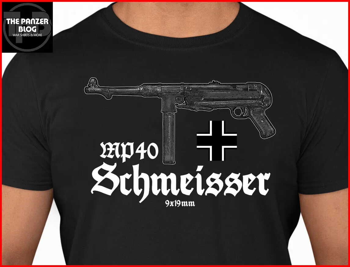 MP40 T Shirt WWII German Rifle Version 1 long or short sleeves