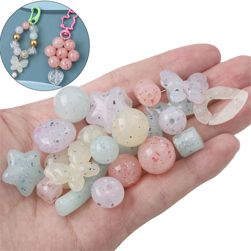 About10-50Pcs Acrylic Sakura Fragmented Beads Handmade DIY Making Jewelry Bracelets, Necklaces, Earrings, Jewelry Accessories Ma