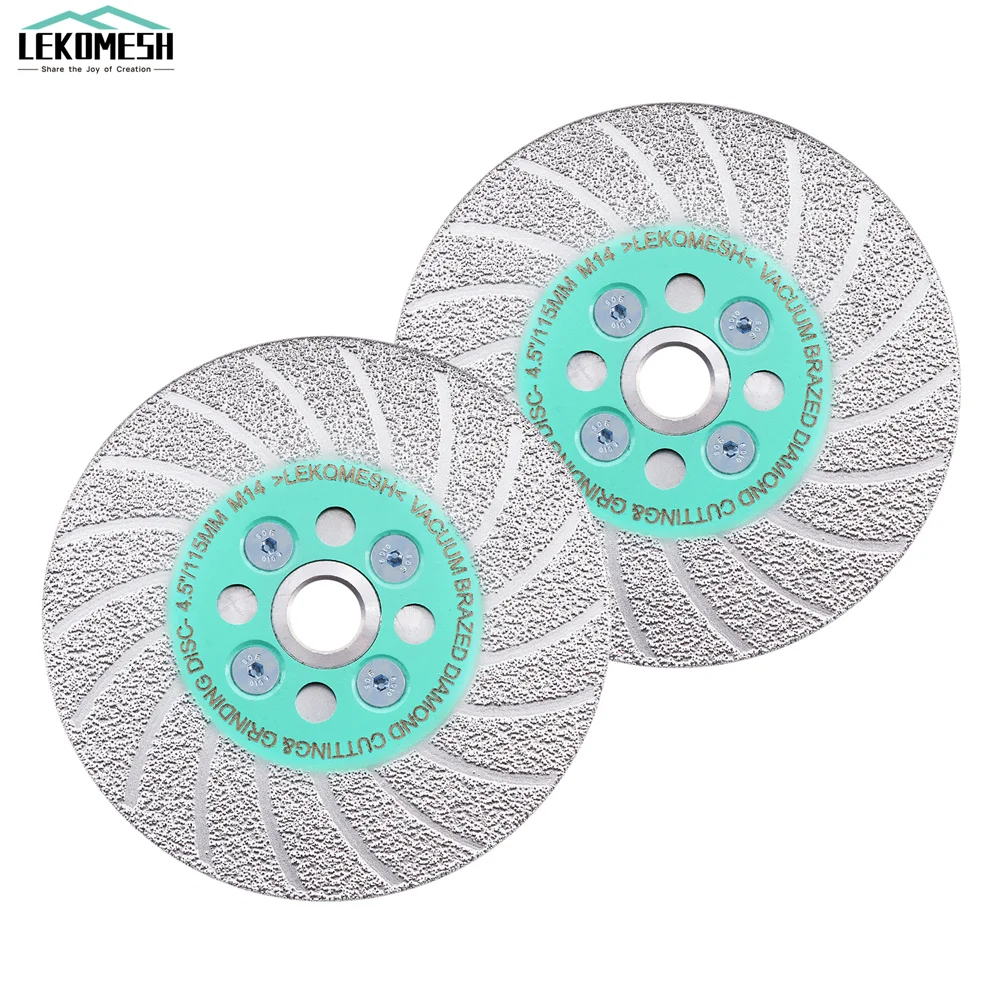 

LEKOMESH 1/2Pcs Double Side Cutting Grinding Disc Dia115mm Diamond Saw Blade For Granite Marble Concrete Circular Disc Cutter
