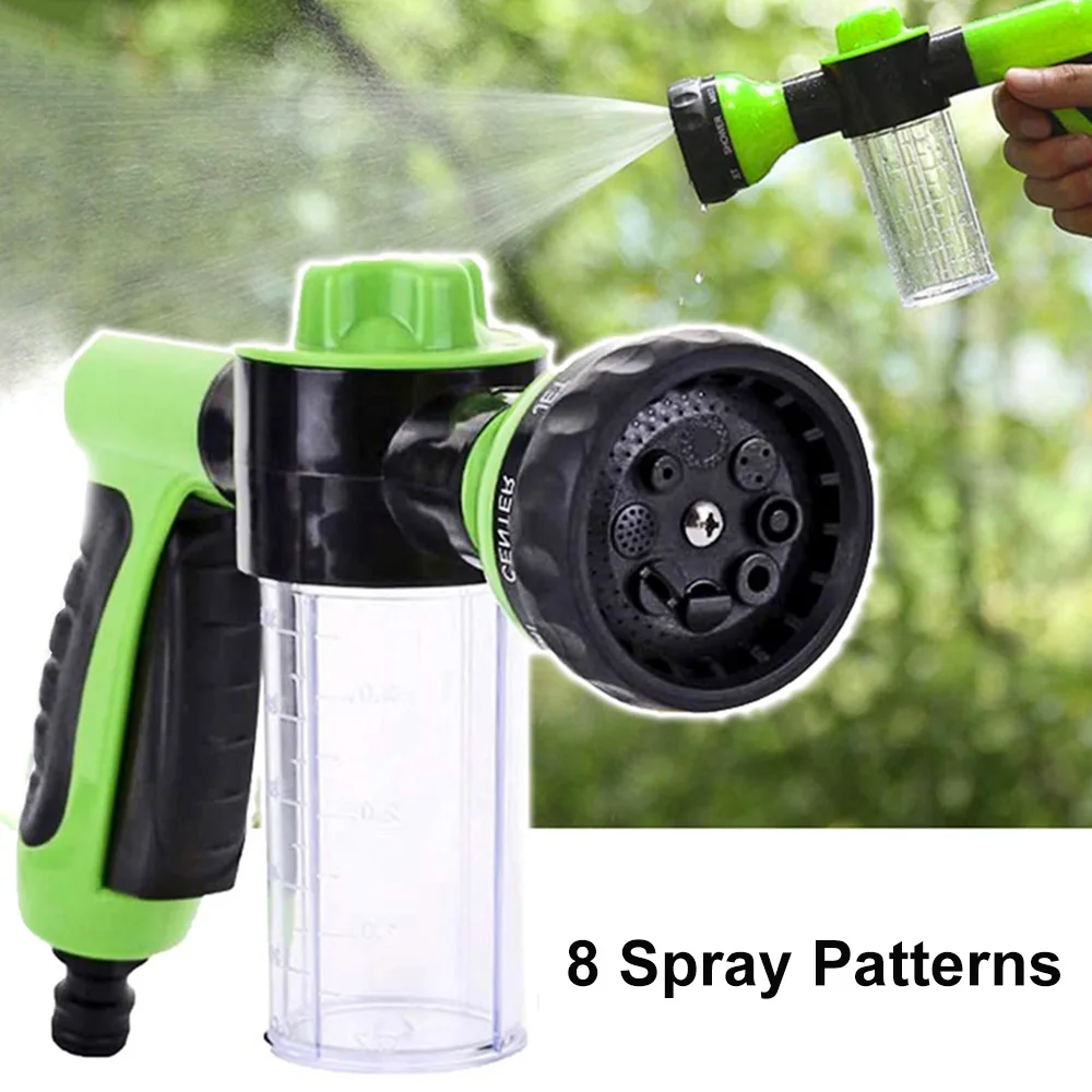 Druk Slang Nozzle Schuim Pistool 8 In 1 Jet Spuitpistool Zeepdispenser Tuin Watering Paard Hond Dier Auto Wassen tool Dropshipping