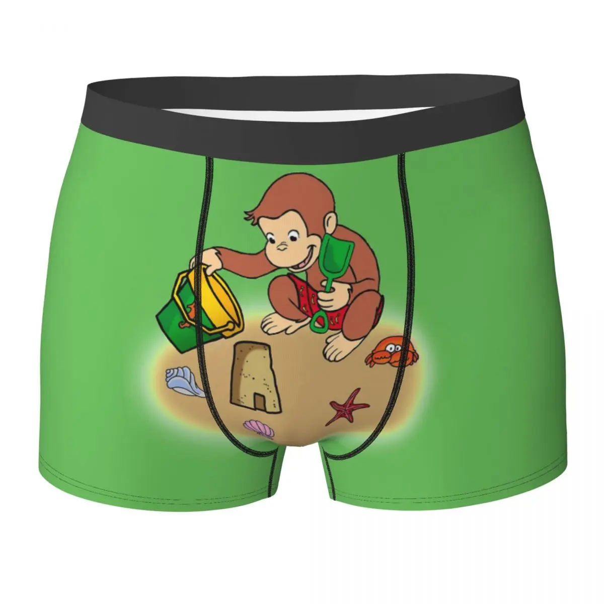 

Трусы-боксеры, шорты Curious George, летние трусы, мужское дышащее нижнее белье для Homme, мужские подарки бойфренду