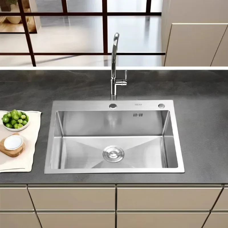 Rectangular Single bowl stainless steel kitchen sink good price commercial kitchen sink modern design kitchen sink Model 6045