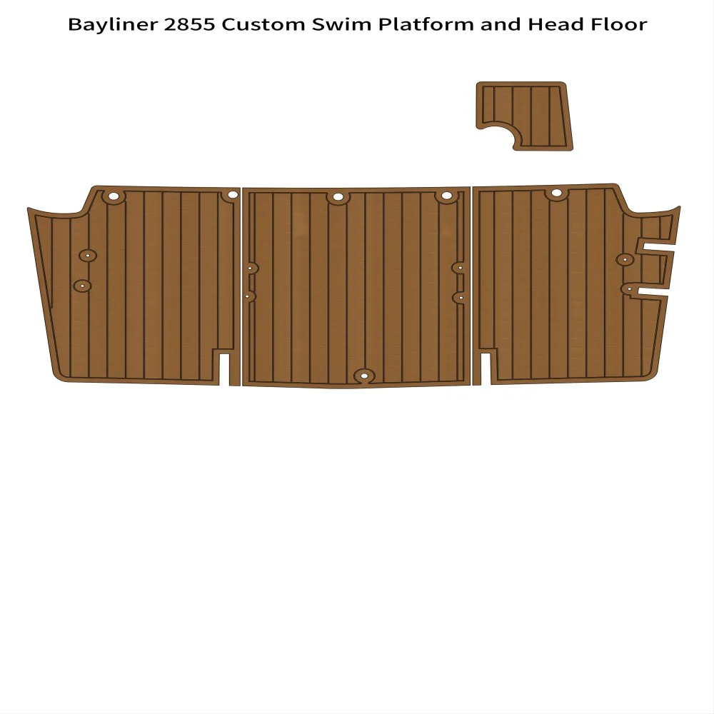 Bayliner 2855 Custom Swim Platform Head Boat EVA Foam Teak Deck Floor Pad Mat SeaDek MarineMat Gatorstep Style Self Adhesive ZA