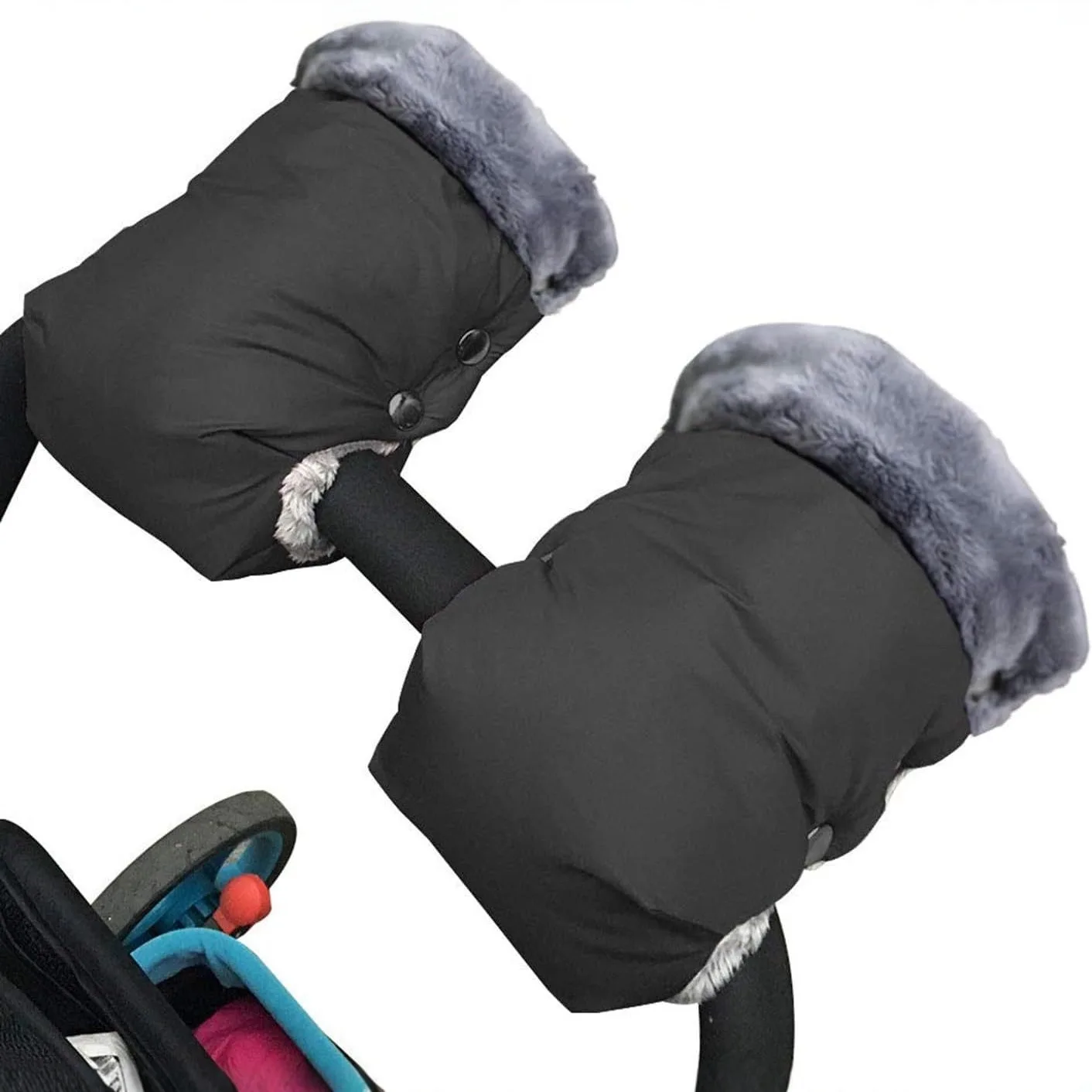 Baby stroller gloves windproof antifreeze hand covers children's stroller covers snow resistant and water-resistant warm covers