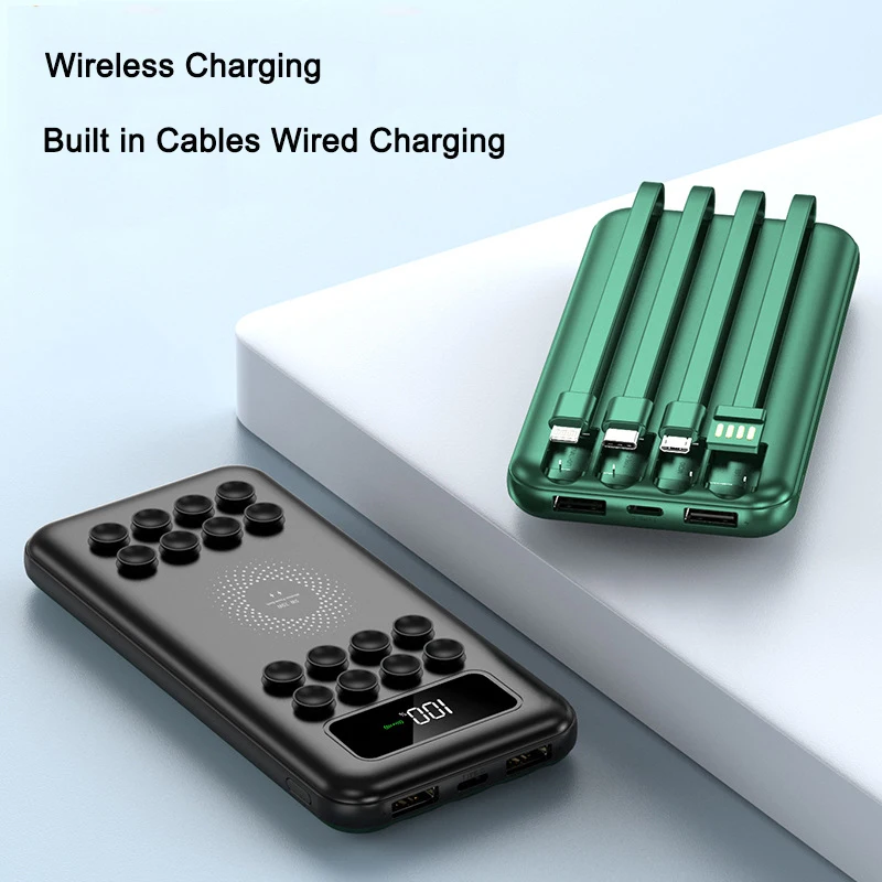 Power Bank 20000mAh Magnetic Wireless Charger Powerbank Built in Cable Fast Charger for iPhone 14 13 12 Xiaomi Samsung Poverbank image 2