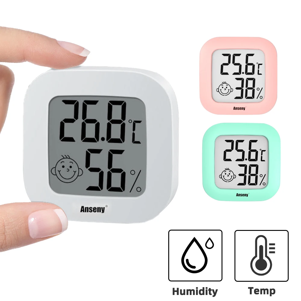 Mini LCD Digital Thermometer Hygrometer Indoor Outdoor Temperature Home Hygrometer Gauge Sensor Temperature Humidity Meter Tool