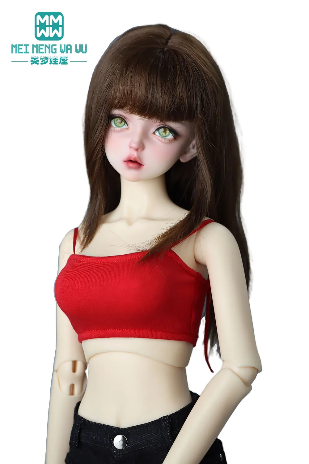 Se adapta a ropa de muñeca BJD 1/3 de 60cm DD SD camisolas de moda blancas, negras, rosas