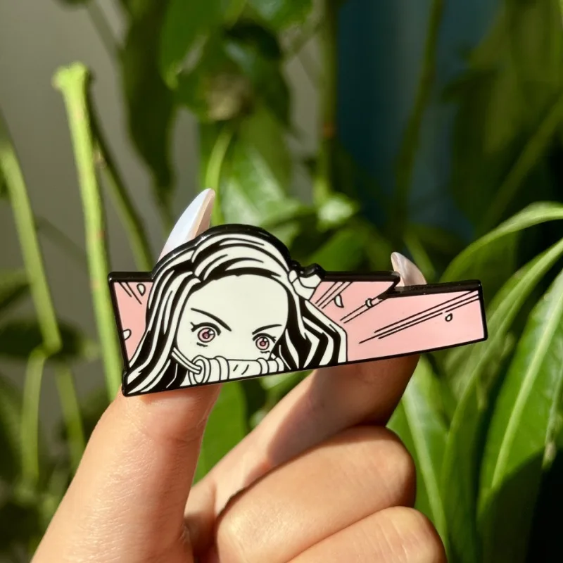 شيطان القاتل المينا دبابيس أنيمي بروش ظهره قبعة حقيبة طوق التلبيب شارات الرجال النساء Kawaii مجوهرات جمع الاطفال اللعب الهدايا #2