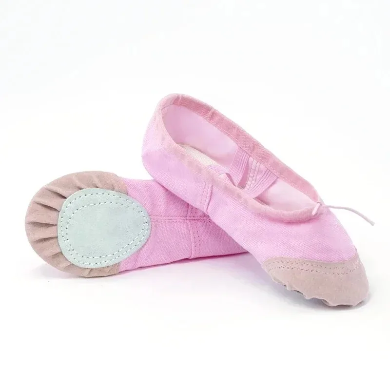 Flat Head Ballet Slippers Soft Sole Kids Adults Black White Indoor Yoga Gym Belly Dance Training Performance Casual Dance Shoes - view 3