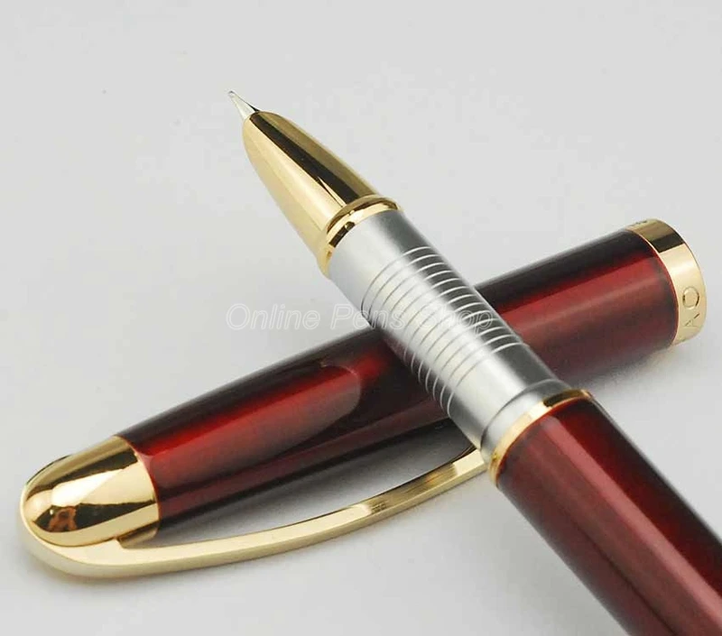 

Перьевая ручка Jinhao JF286 с красно-золотистым металлическим тонким наконечником 0,38