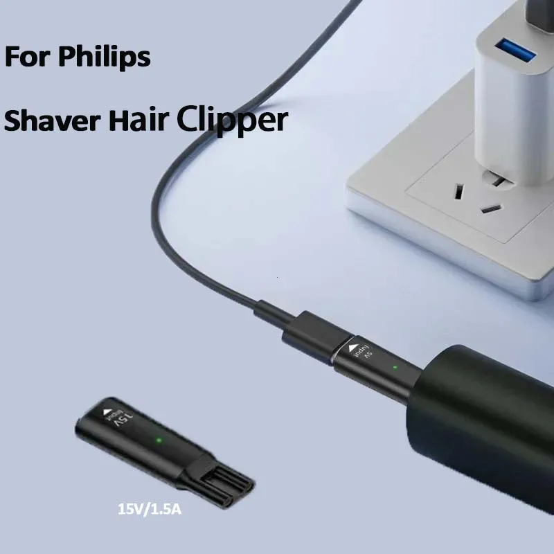 15V HQ8505 Type-C Shaver Adapter Charging Converter for Philips Norelco One Blade Pro QP6520 QP6530 QP6510 Beard Trimmer
