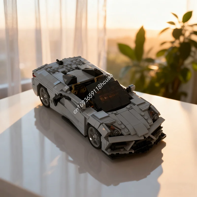 

645 шт. MOC Chevroleteed Corvette трансформируемая модель Teamed Building Рождественский подарок блоки игрушки творческая идея образовательный кирпич для детей