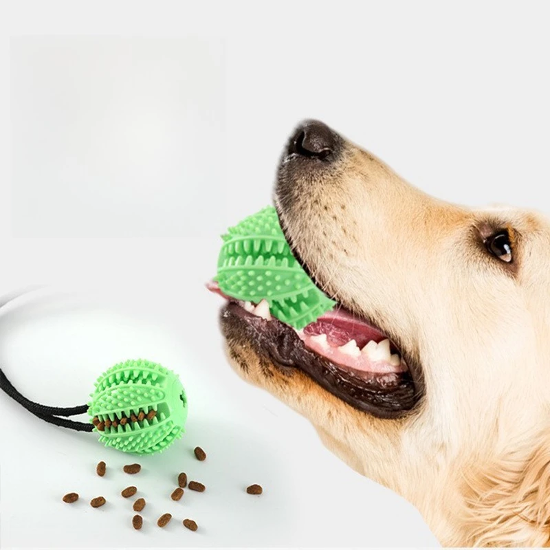 Dog Suction Cup Leakage Food Ball Toy Pet Self Entertainment Molar Stick Teeth Cleaning Chew Toy for Puppy Relieve Boredom view 3