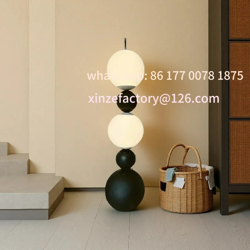 Customizable New Modern Floor Lamp, Living Room Sofa, Antique Lighting Luxury Home, Round Gourd Upright