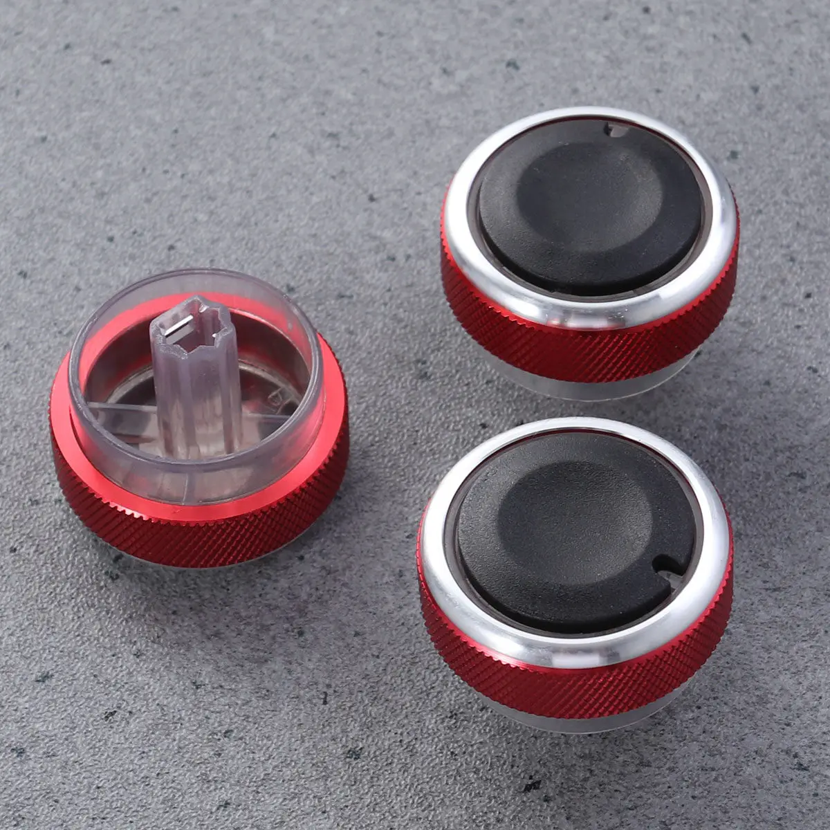

3Pcs Premium Alloy Air Conditioning Control Knob Switch with Illuminated Interior Ring for 2 3 Mondeo 2005-2014