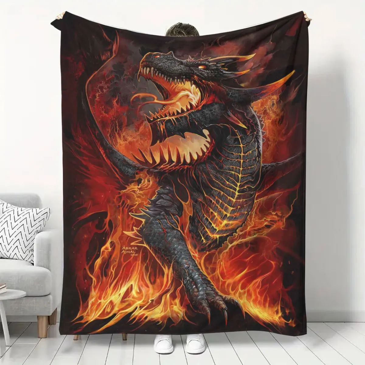 

1pc Plush Flannel Blanket - Soft Warm All-Season Bedspread, Cozy Bed Cover with Plush Flock Surface, No Shedding & Machine Washa