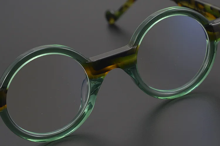 55104 Runde Acetat Brillen Rahmen Männer Myopie Brillen Frauen Optische Gläser Steampunk Brillen – Detail 21
