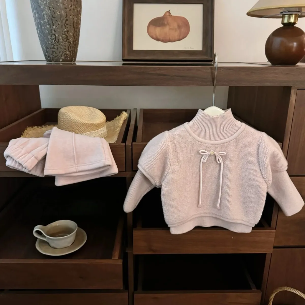 Autumn and Winter New Products Girls New Year's Greetings Button Sweater Vest Knitted New Year's Greetings