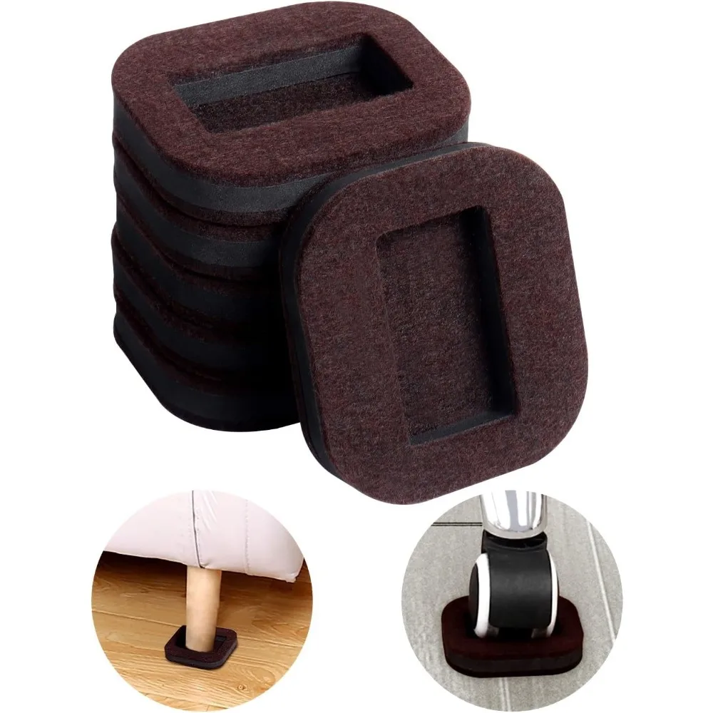 

12 шт. фетровые подставки для мебели, чашки на колесиках для паркетных полов, фетровые подставки для мебели с дном, кровать, офисный стул, мебель для холодильника Wh