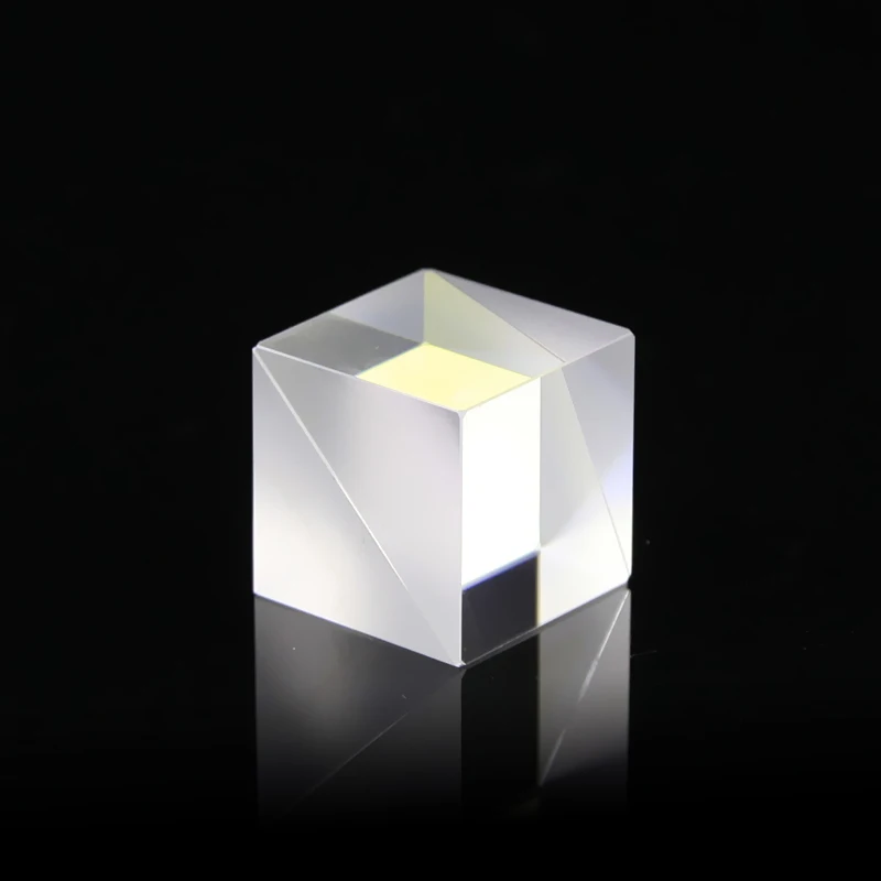Imagem -04 - Vidro Óptico Cubo Beamsplitters Prisma 30r 70t Semi-reflexivo Semi-transmissivo Dividindo Prisma Polarização Personalização