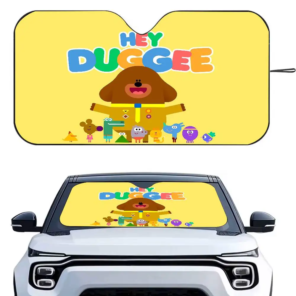

Cartoon Hey Cute D-Duggees Car SunShade Parasol Car Windshield Sun Shade UV Protection and Interior Cooler
