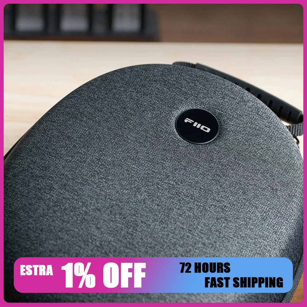 FiiO Nest Cans Portable storage bag Wired headset storage bag High elastic EVA lining Customized dazzling linen fabric shell