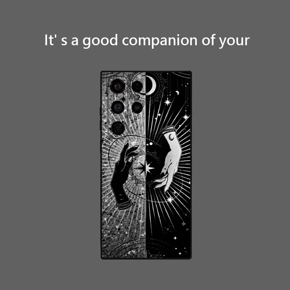 Art C-Celestial H-Hands Art Print Phone Case for Samsung Galaxy S24 Ultra S22 S23 Ultra S21 S20 5G Protective Soft Silicone TPU