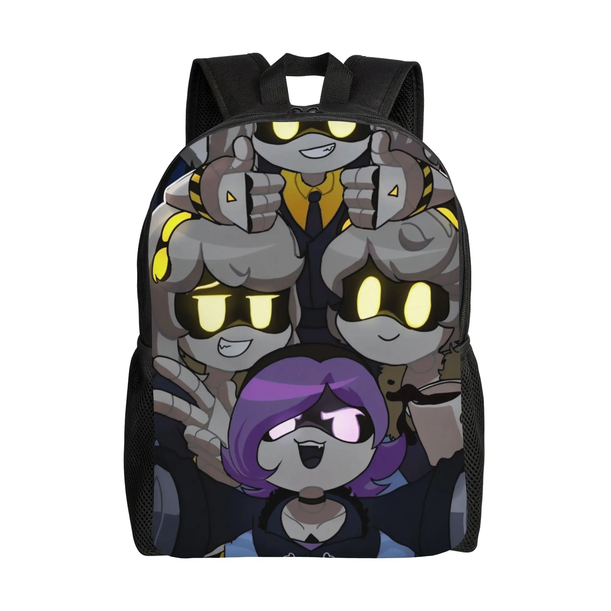 

Рюкзак Murder Drones: повседневный, спортивный, для студентов, для походов и путешествий, в стиле черной комедии, для мужчин и женщин, студенческий, из холщовой ткани