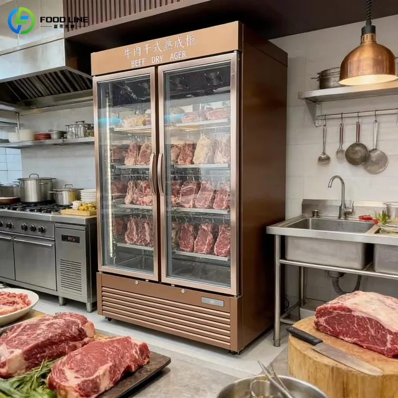 Customized Dry Aging Cabinet Easy Clean Stainless Steel Stable Humidity Commercial Meat Aging Fridge Restaurant