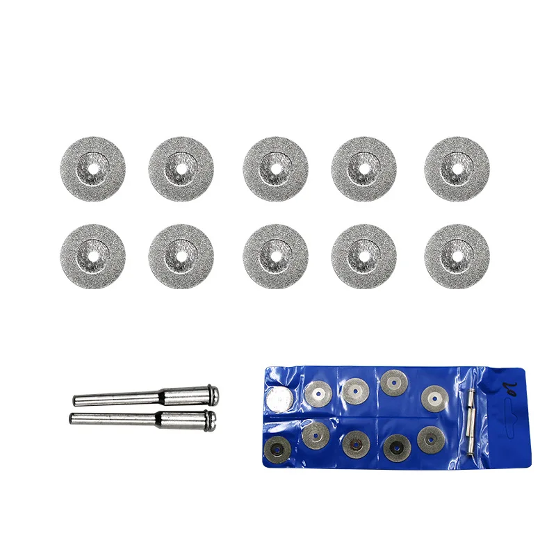 12pcs Set 20mm 25mm 30mm Diamond Saw Blade With Mandrel for Dremel Rotary Tools Mini Diamond Cutting Disc