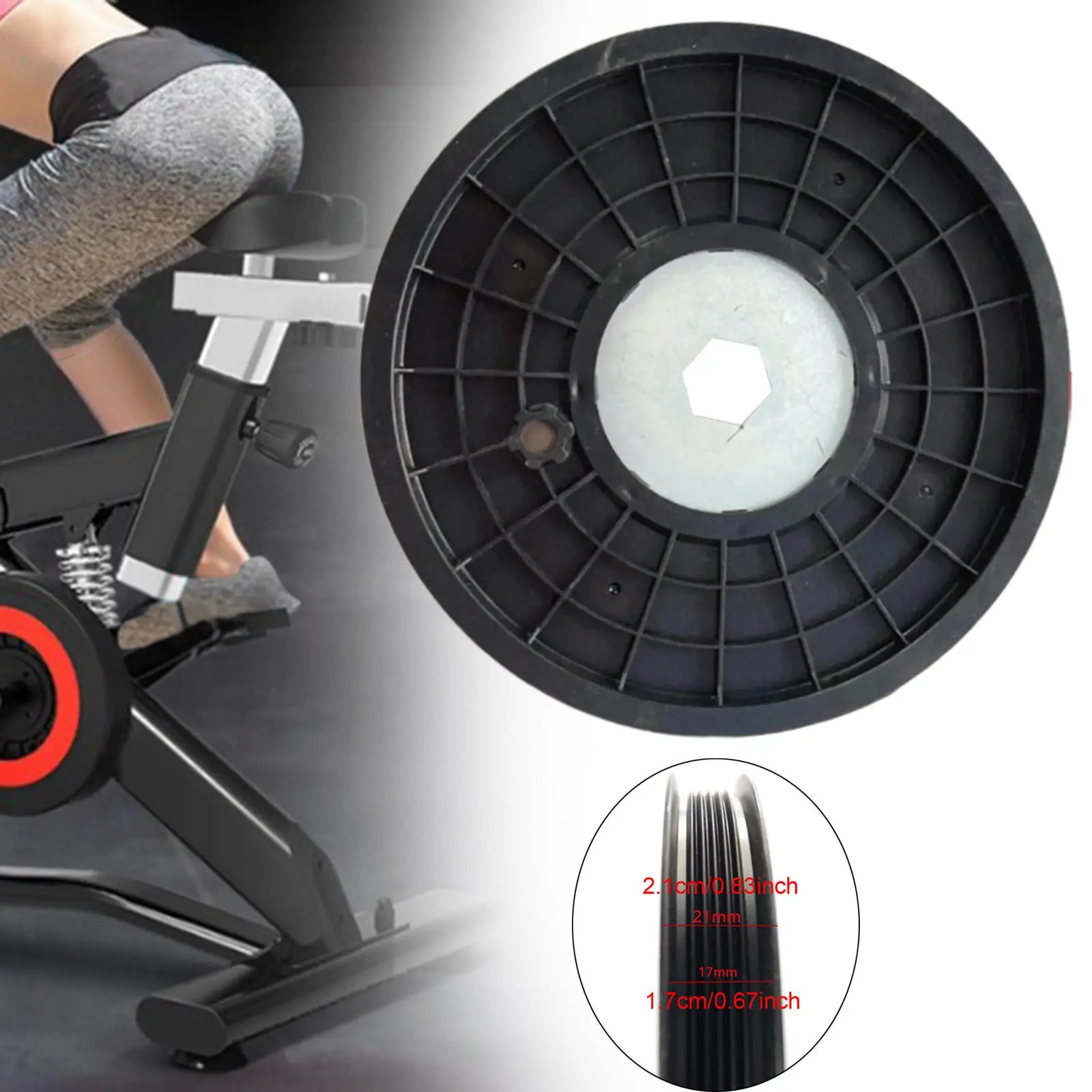 Exercise Bike Tension Belt Disc 22cm Stationary Bike Belt Drive Disc for Gym